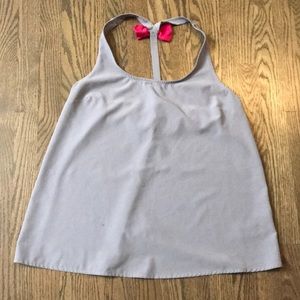 Forever 21 Pink Back Bow Tank Top Blouse